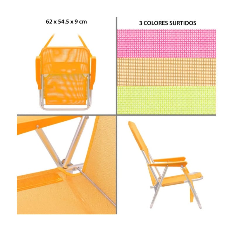 Silla Fija Neón 54x40x71 Cm