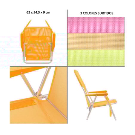 Silla Fija Neón 54x40x71 Cm