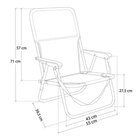Silla Fija Neón 54x40x71 Cm
