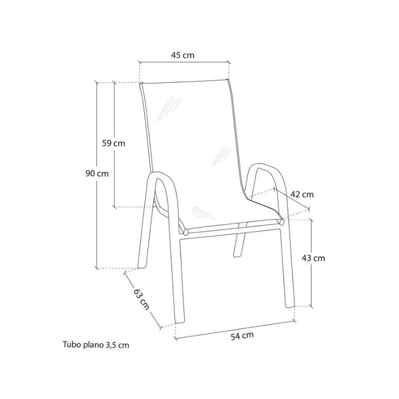 Silla Nerea Marron 56x68x93cm