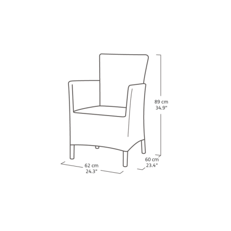 Conjunto de Exterior de 2 Plazas Iowa Capuchino Keter Conjunto de Exterior de 2 Plazas Iowa Capuchino Keter