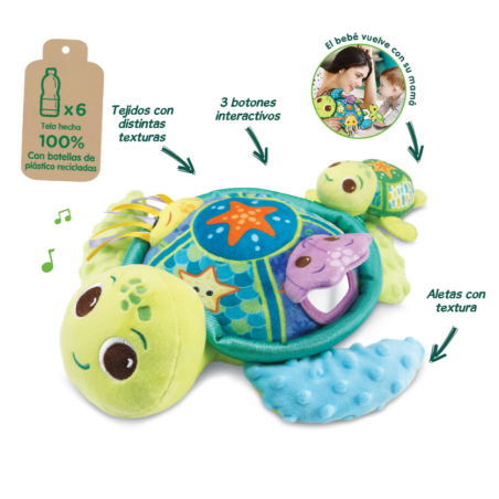 Eco Tortuga Y Su Bebe Peluche