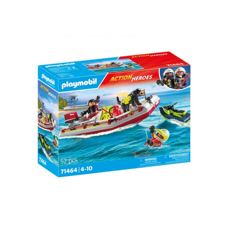 Bote De Bomberos Con Moto Acuática