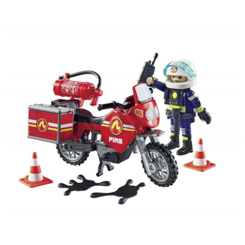 Moto De Bomberos Playmobil