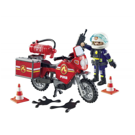 Moto De Bomberos Playmobil