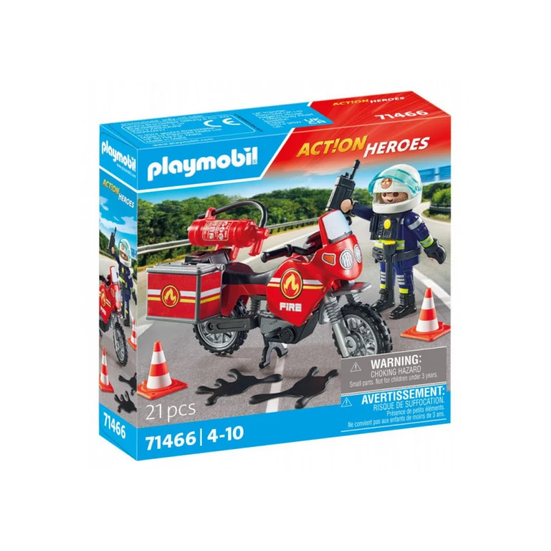 Moto De Bomberos Playmobil