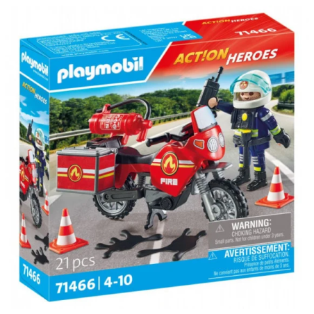 Moto De Bomberos Playmobil