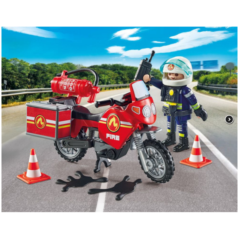 Moto De Bomberos Playmobil