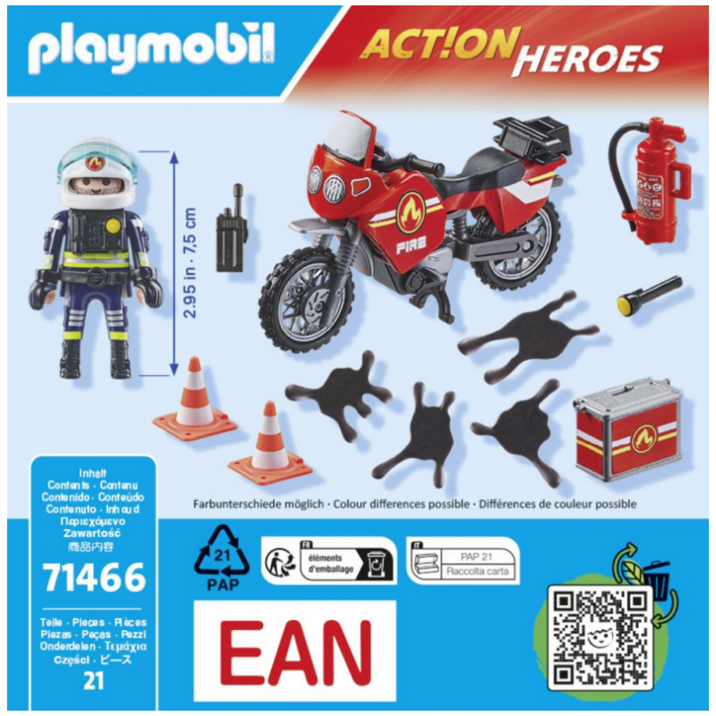 Moto De Bomberos Playmobil