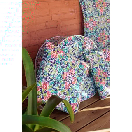 Cojín Poliéster 43x43 Mosaico Multicolor Exterior