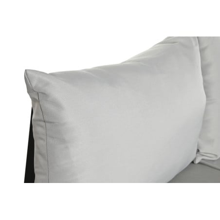 Sofá Set Aluminio y Poliéster Gris 227 x 159 x 64 cm