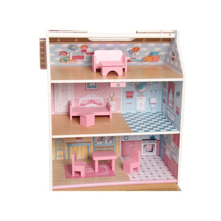 Casa De Madera De Muñecas Pocket Portati