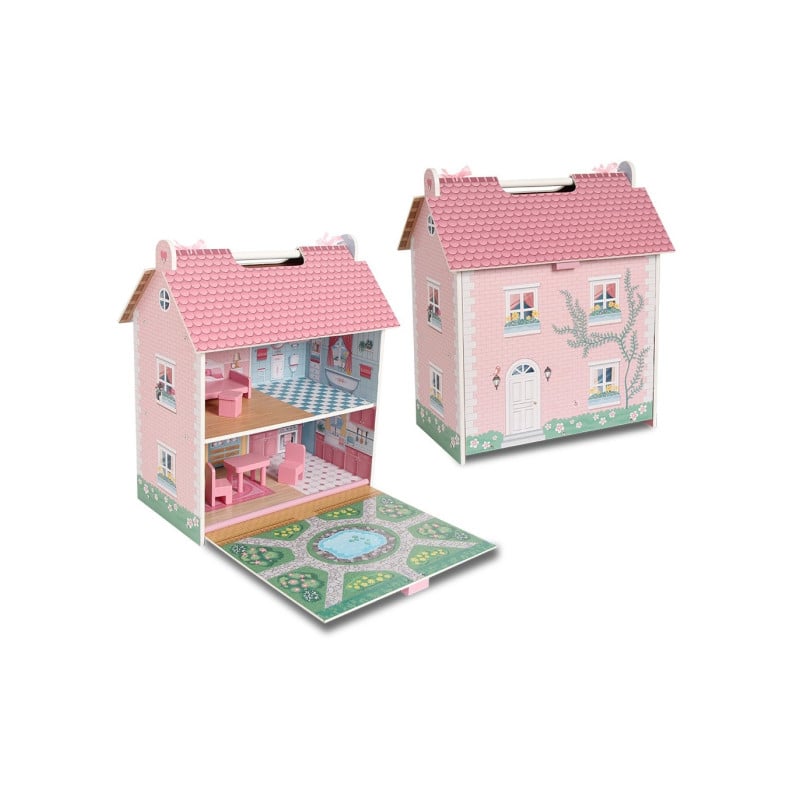 Casa De Madera De Muñecas Pocket Portati