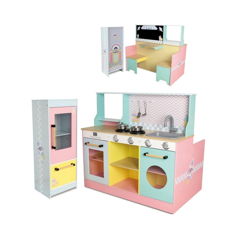 Cocina De Madera 4 Modulos 2 En 1