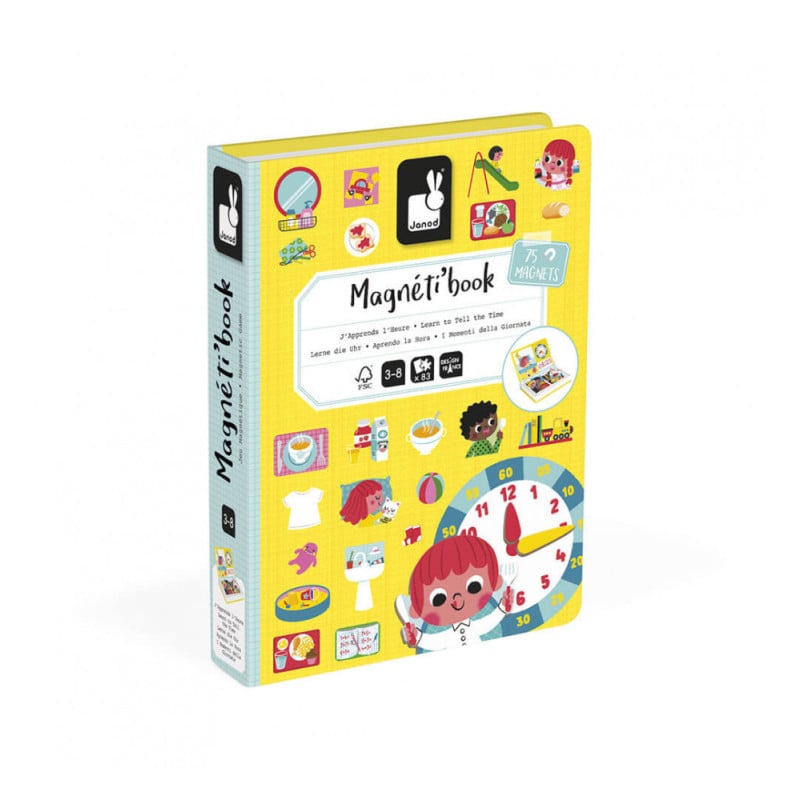 libro magnético aprendo la hora de janod