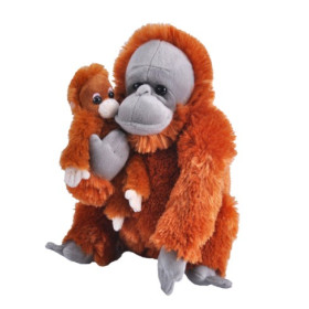 Peluche Mamá y Bebé Orangután
