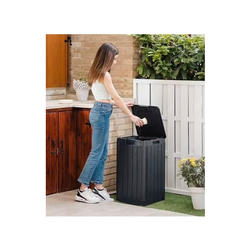 Papelera de Jardín Río 80 L 38x38x65 Cm
