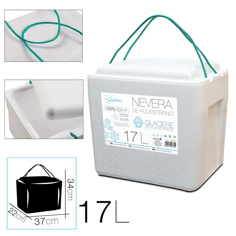Nevera De Poliestireno Con Cordón 17 L