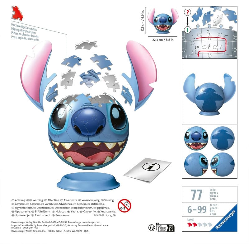 Puzle 3D Disney Stitch con Orejas