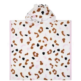 Poncho 65x65cm Leopardo Kahki