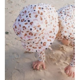 Gorro De Playa Leopardo Kahki 0-12meses 2