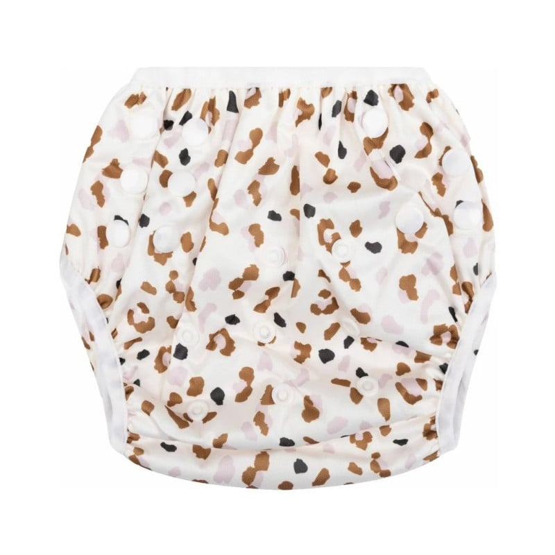 Bañador Pañal Leopardo Kahki