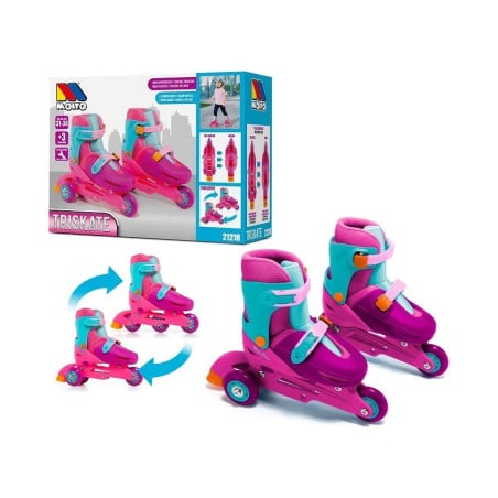 Patines En Línea Rosa Convertibles