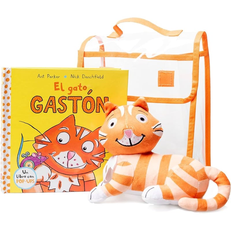 pack libro y peluche el gato gaston