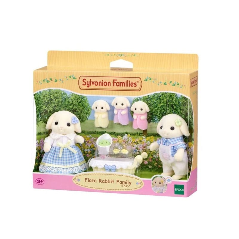 sylvanian families familia conejos flora