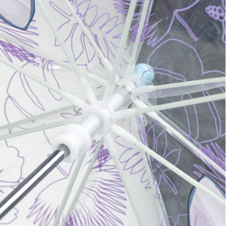 Paraguas Burbuja Stitch Azul Y Rosa