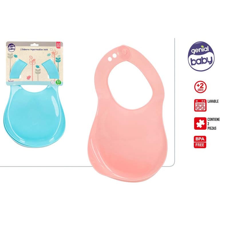 Pack 2 Baberos De Plástico