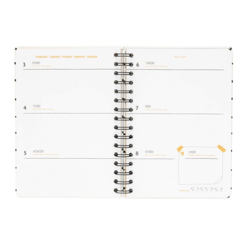 Agenda Escolar 2024-2025 Snoopy Semana Vista A5