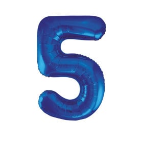 Globo Azul Número 5 86.3 cm
