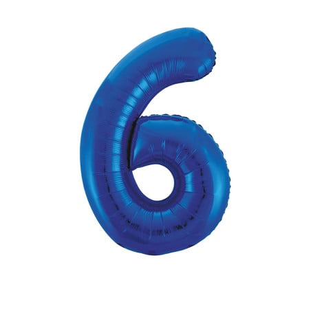 globo azul numero 6