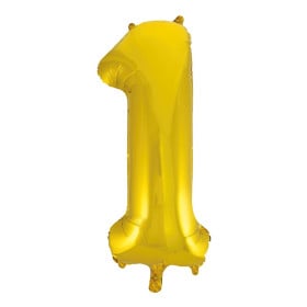Globo Dorado Número 1 86.3 cm