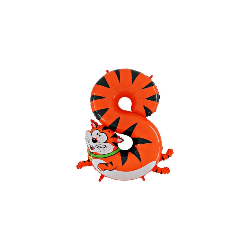Globo Número 8 Gato