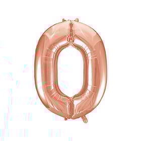 Globo Número 0 Oro Rosa