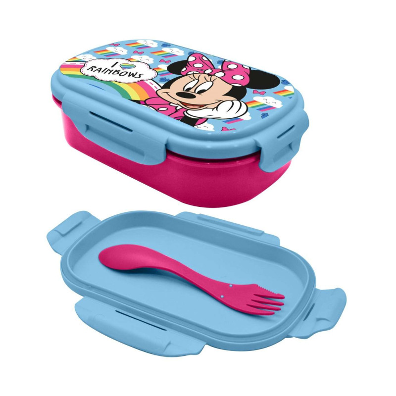 Sandwichera Con Cubiertos Minnie
