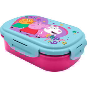 Peppa Pig Sandwichera Con Cubiertos
