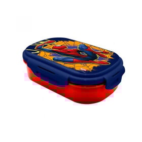 Spiderman Sandwichera Con Cubiertos