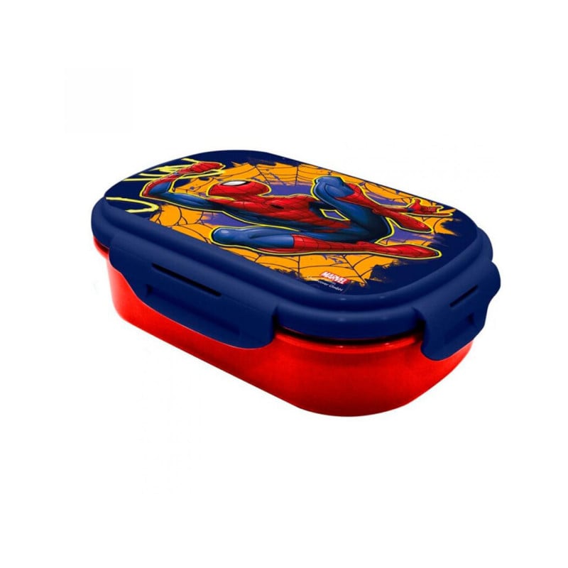 Spiderman Sandwichera Con Cubiertos