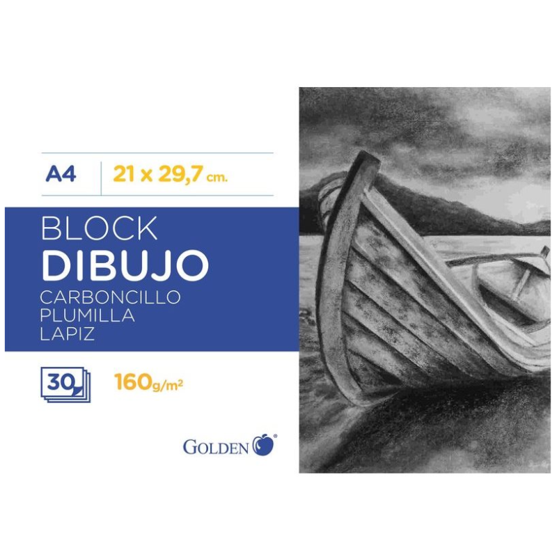 Golden Cuaderno De Dibujo A4 160 Gr 30 H