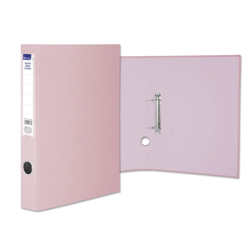 Carpeta Cartón Rosa Pastel