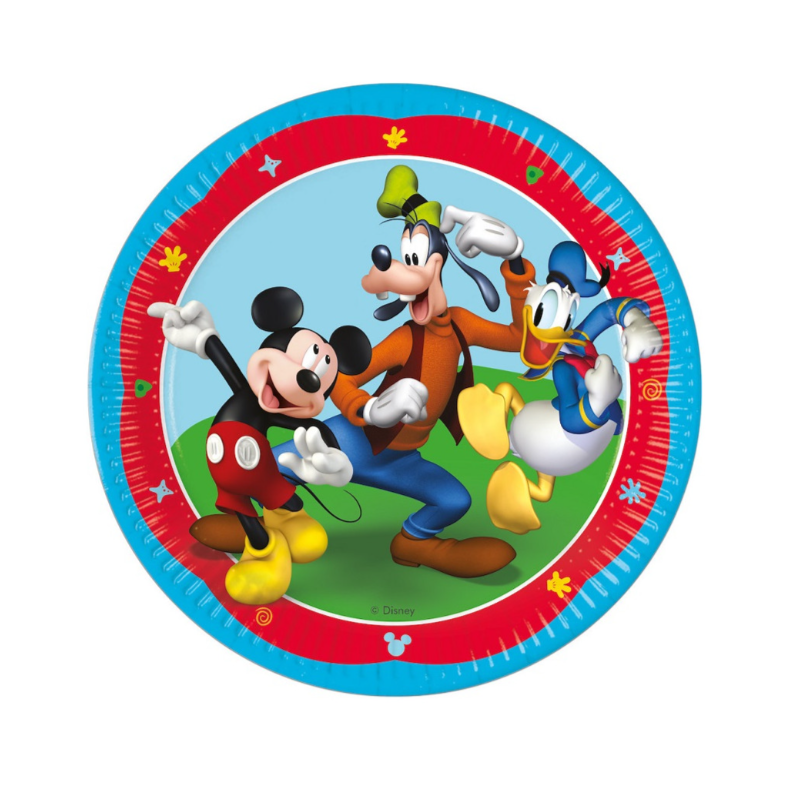 Platos Mickey 23 Cm 8 Uds