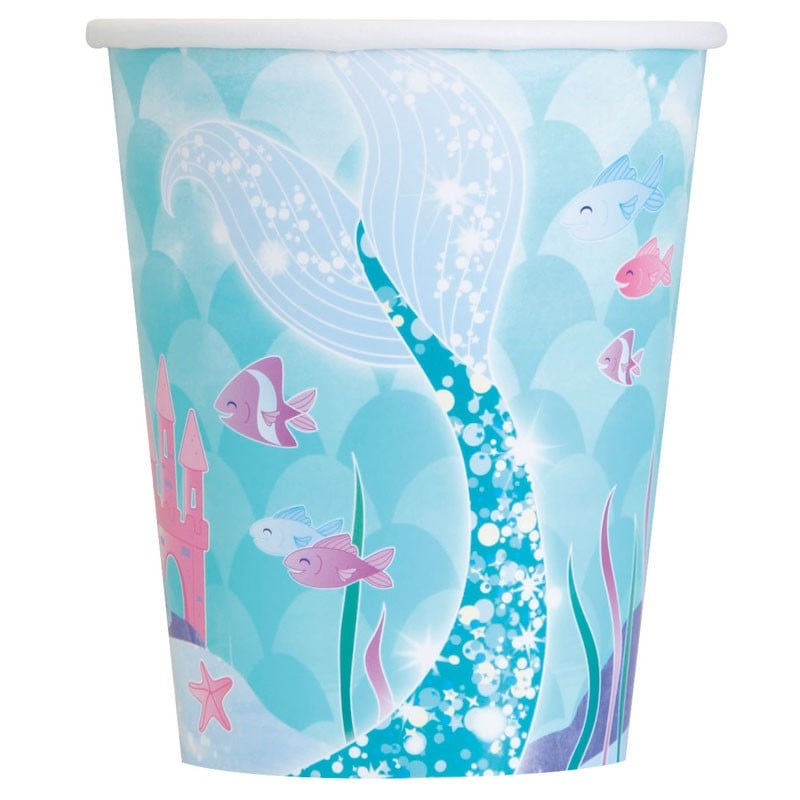 Vasos Papel Sirenas 8ud
