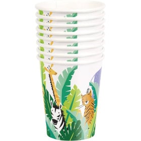 Vasos Papel Safari 8ud 2