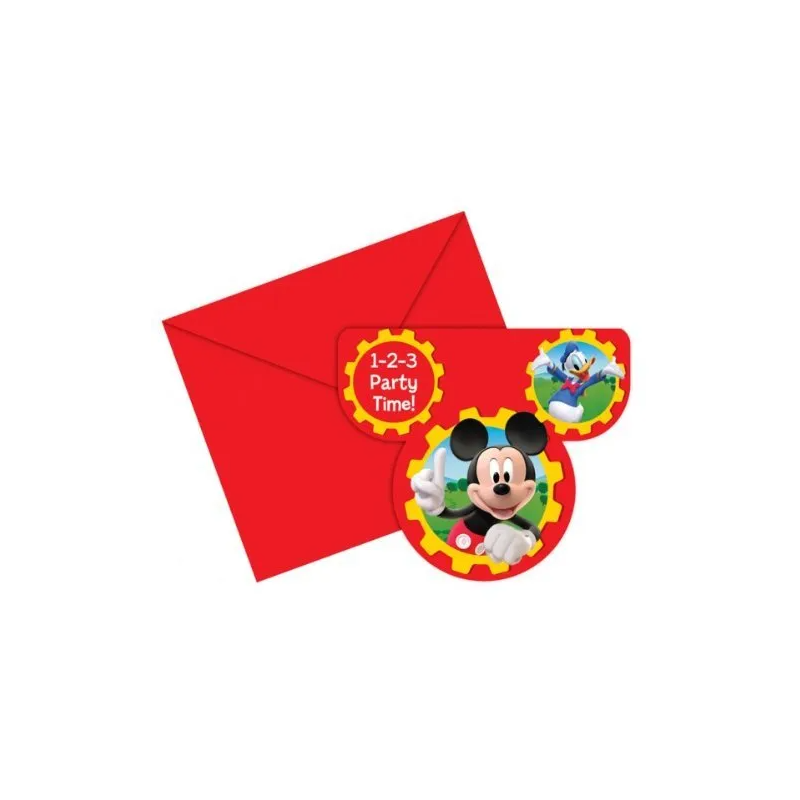 Bolsa 6 Invitaciones Mickey Club House
