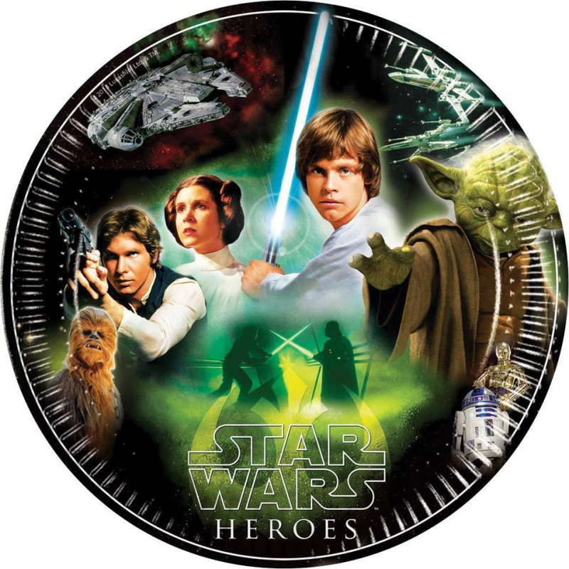 Pack 8 Platos De Star Wars