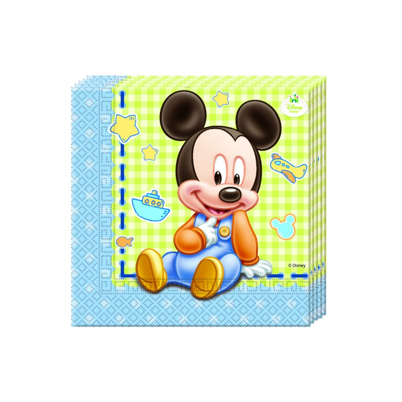 Bolsa 20 Servilletas Baby Mickey
