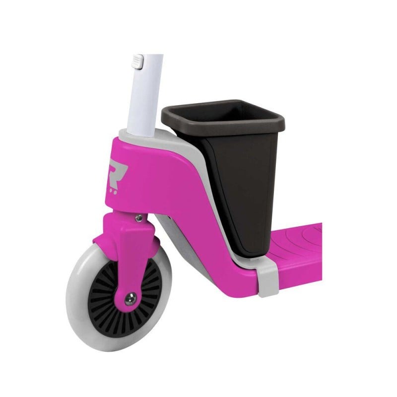 Patinete 2 Ruedas Rosa Con Cesta